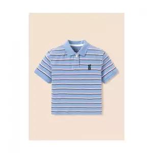 빈폴 키즈 여아 스트라이프 반소매 피케티셔츠 스카이 블루 BI5742G03Q 531775