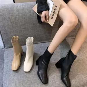[라일리] Rly 슬림 여성 앵클 부츠 통굽 여자 삭스 부츠 데일
