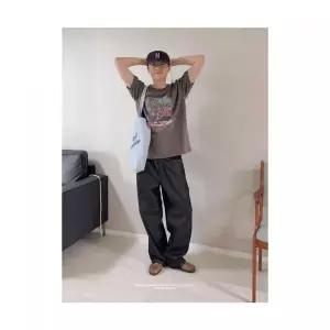 에잇세컨즈 8SECONDS 저온스 데님 밴딩 팬츠 블랙 456485 335326