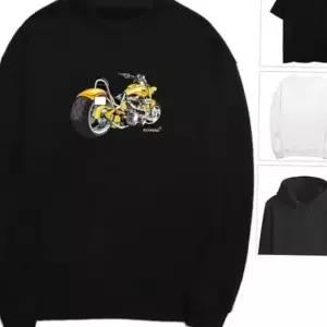 키밍 옐로우 바이크 라이더 BIKE 티셔츠 그림 맨투맨