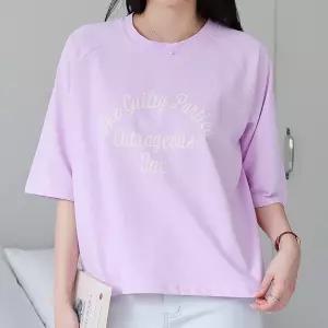 여성 바이오 레터링 실켓 라운드 티셔츠 이너티