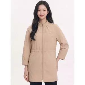 [하프클럽/크로커다일레이디]베이지 여성 넥셔링 간절기 코트 CLCMCT104