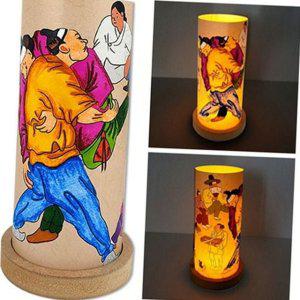 diy 한지 무드등 원목 조명등 민화 만들기