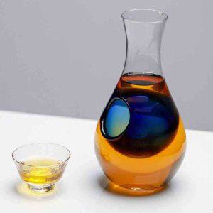 도쿠리 사케병 블루홀 유리 소 술병 글라스 350ml