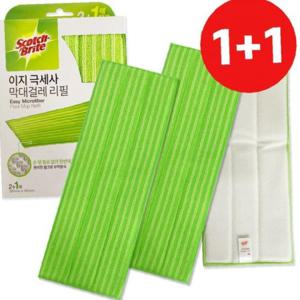 3M 이지 관리 1+1 극세사 막대걸레 (리필 3매) 패드 찍찍이