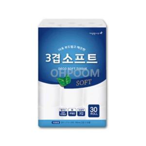 고급화장지 집들이 부드러운화장지 30롤화장지 롤화장지 3겹 데코 소프트 화장지 30롤 27M