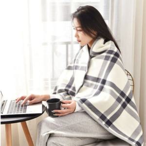 빅 블랭킷 똑딱이단추 망토 담요 소프트 치마담요