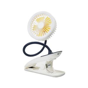 D LED 집게 선풍기 플렉시블 지지대 램프랜턴 저소음 유모차 가방 의자 차량