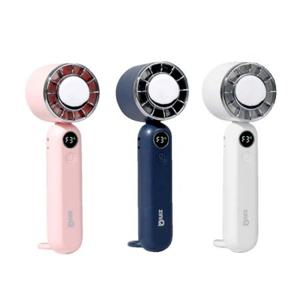 C타입 휴대용 무선 미니 선풍기 화이트 핑크 블루 LED 라이트 3단계 풍력조절 고리형 키링 악세서리