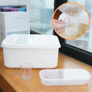 컴팩트 쌀통 1P 계량컵 잡곡 식재료 잡곡 보관 용기