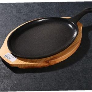 손잡이 주물팬 실속 후라이팬 타원 구이 무쇠팬 중 25cm