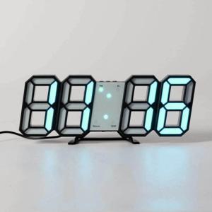 스마트 LED 리모컨 디지털 벽시계 블랙 그린 무소음