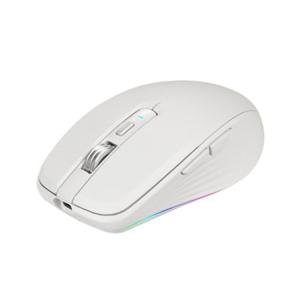C타입 LED 무선 블루투스 마우스 화이트 무소음 충전 하이브리드 사이드버튼
