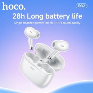 HOCO EQ2 트루 무선 블루투스 5.3 이어버드 터치 컨트롤 스테레오 인이어 헤드폰 내장 마이크 스포츠 호환