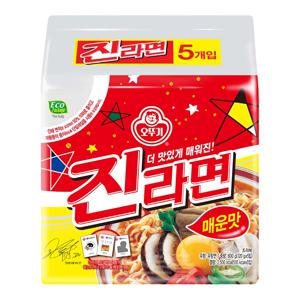 오뚜기 진라면 매운맛 멀티팩(120g X 5개입) 600g 1멀티팩