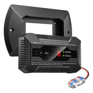 브래킷이 있는 RV 일산화탄소 및 프로판 감지기 RV 및 가정용 듀얼 LP/CO 가스 경보기-12V DC RV 프로판-ABQA