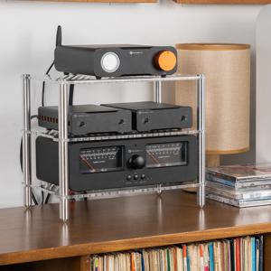 Fosi 오디오 앰프 랙 HIFI 헤드폰 앰프 DAC 랙, 데스크탑 솔리드 알루미늄 칼럼, 더블 레이어 아크릴 오디오 장비