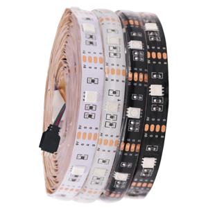5v 5050 RGB LED 스트립 빛 유연한 테이프 램프 방수 50cm 1m 2m 3m 4m 5m 4pin 플러그 화이트/블랙 PCB 홈 인테리어