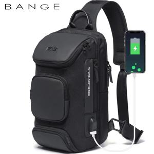 Bange 패션 남성의 고급스러운 가슴 가방 편안하고 통기성이 뛰어난 남성 메신저 백 크로스 바디 숄더 백