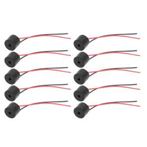 10Pcs DC3-24V 피에조 전자 부저 경보 Arduino 자동차 밴용 활성 피에조 전자 유선 커넥터 비퍼 YMD-12095