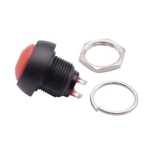 PBS-33B 12mm 원형 플라스틱 푸시버튼 ON OFF 순간 작동 스위치 2핀 3A 125V 방수 전원 리셋 비잠금식
