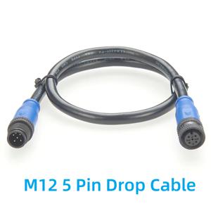 NMEA 2000 N2K 백본 드롭 케이블 IP67 Micro-C M12 Garmin Lowrance Simrad B&G용 코드 5핀 남성-여성 연장 케이블