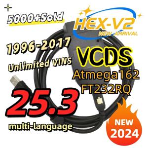 2026 VCDS VAGCOM 인터페이스 VCDSCAN HEX V2 업데이트 (폭스바겐, 아우디, 스코다, 세아트용) 다국어 지원 차량 진단 도구