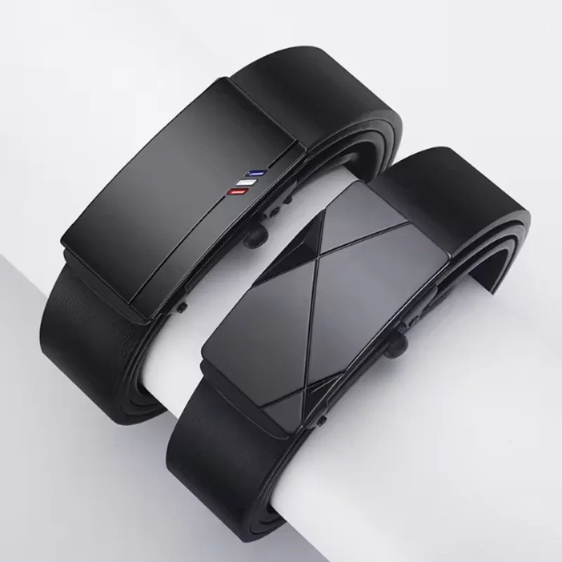 세련된 남성용 자동 버클 벨트, 남성용 비즈니스 정장 바지 벨트, 고품질 캐주얼 남성용 벨트