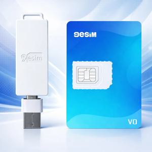 9eSIM V0 물리적 eSIM 카드(리더 포함), 15개 프로필, 무제한 다운로드