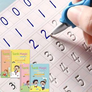 어린이용 그루브 컨트롤 펜 연습 캘리그래피, 영어 알파벳 수학적 그림, 훈련 연습장