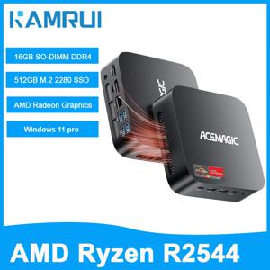 KAMRUI 미니 PC AMD R2544(비트 3500U/4300U/N150, 최대 3.7GHz)16GB DDR4 512GB M.2 SSD 미니 데스크탑 PC 4K/WIFI 비즈니스 사무용