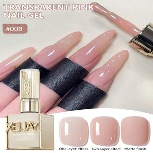 15ML 투명 핑크 젤 네일 폴리쉬 롱래스팅 네일 폴리쉬 젤 쏙 오프 LED/UV 젤 네일 폴리쉬 네일 살롱 홈 여성용 선물