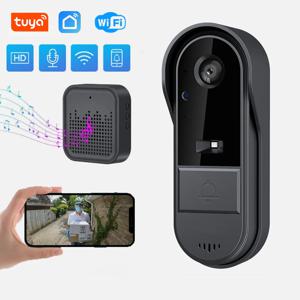 Tuya WiFi 무선 비디오 초인종 카메라 HD 비디오 인터콤 스마트 홈 보안 보호 홈 오피스용 야간 투시경