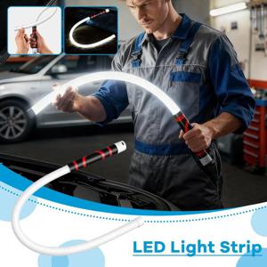 73cm 유연한 LED 작업등 구부릴 수 있는 실리콘 스트립 손전등 자동차 수리 작업장용 Type-C 충전식 방수 도구