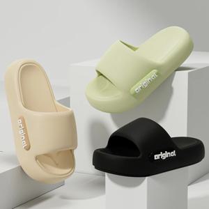2026 여름 플랫폼 클라우드 슬리퍼 여성용 편안한 단색 소프트 솔 EVA 쿠션 슬라이드 여성 커플 미끄럼 방지 비치 플립플랍