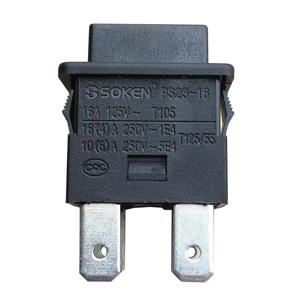 자체 잠금 푸시버튼 스위치 4핀 250V 16A 소켓 전원 스트립 푸시 버튼 스위치 진공 청소기용 SOKEN PS23-16, 2팩