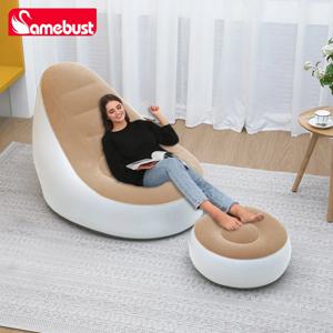 Camebust 접이식 에어 침대 가정용 및 실외 사용을위한 풍선 게으른 소파 매트리스 휴대용 에어 매트리스 캠핑 슬리핑 매트