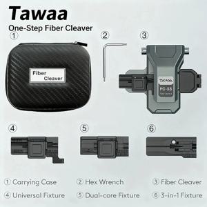 TAWAA FC-33 풀 메탈 원스텝 광섬유 절단기 0.5 °   전형적인 절단 각도 블레이드 내구성 72000회