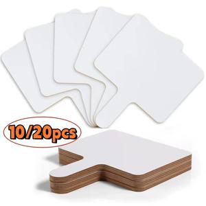10PCS 답변 보드 휴대용 학생 어린이 화이트 보드 흰색 양면 소형 게임 소품 멜라민 재사용 가능한 화이트 보드 어린이 키즈