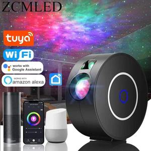 투야 와이파이 지능형 오로라 갤럭시 별이 빛나는 하늘 프로젝터, 지능형 음성 제어 시스템, 앱 제어 프로젝터, LED 조명 선물