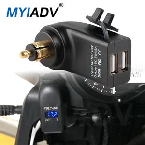 듀얼 USB 충전기 전원 어댑터 Hella DIN 소켓, BMW R1250GS F750GS F800GS R1200RT R1200GS ADV S1000XR, 타이거 900 850 1200