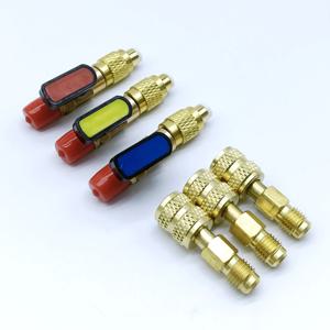 에어컨 냉매 각진 소형 볼 밸브는 HVAC R12 R22 R410a 충전 호스에 적합 AC 냉매 어댑터
