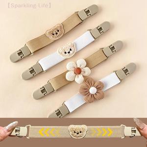 어린이를위한 2PCS 탄성 휴대용 아기 바지 스트랩 클립 서스펜더 클립 곰 스트랩 클립 어깨 클립