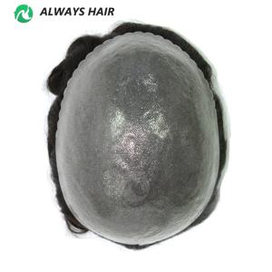 매듭형 스킨 베이스 헤어 투페이 0.12-0.14mm 인아이든 인모 가발 탈모 남성용 5인치 헤어 시스템 리얼 헤어 남성용