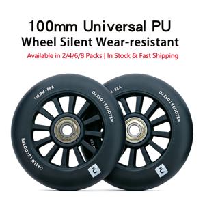 100mm 범용 PU 휠, 저소음 내마모성 논마킹 캐스터 휠, 트롤리 카트 선반 공구함 가구 교체용