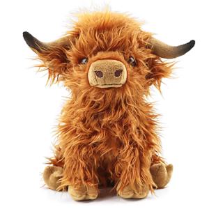 25cm 폭신한 하이랜드 소 인형, 부드러운 봉제인형, 귀여운 플러시 장난감, 아이들, 아기, 남자아이, 여자아이를 위한 선물, 집, 방 장식