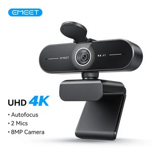 PC/컴퓨터용 EMEET 4K/1080P 웹캠 PDAF 자동 초점 비디오 카메라(듀얼 마이크 포함) 웹 카메라는 Zoom/Teams에서 작동합니다.
