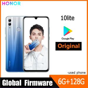 글로벌 펌웨어 HONOR 10 Lite 스마트폰 RAM 6GB ROM 128GB 배터리 24MP 카메라 6.21인치 3400mAh 중고폰