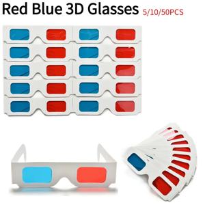 빨간색 파란색 3D 안경 카드보드 종이 안경 차원 입체 TV 영화 DVD 게임 다양한 보기 수요 3D 영화 안경