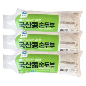청정원 1등급 국산콩 순두부 1kg 3개